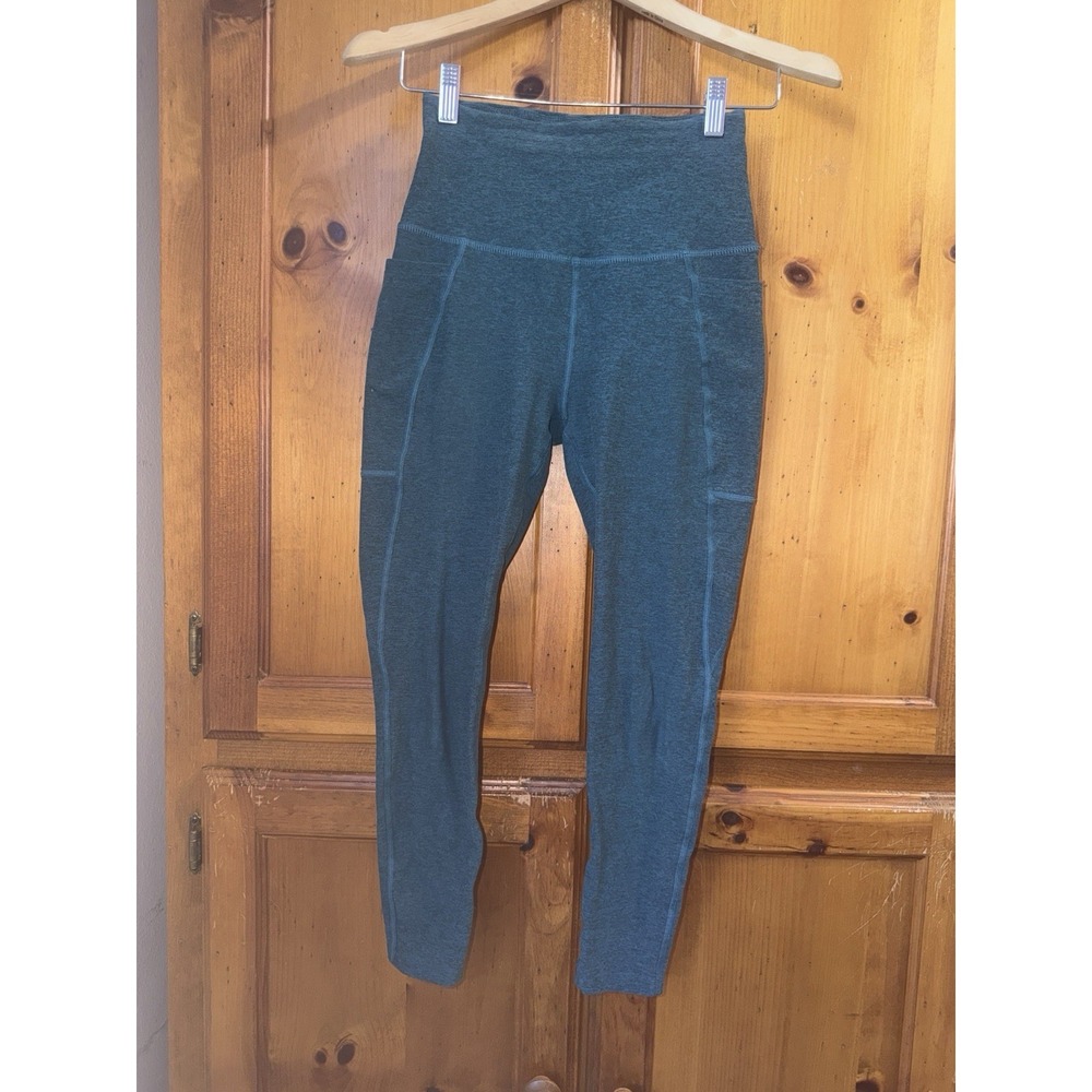 Beyond Yoga Women's S Leggings Pants Green Spacedye Caught In the Midi High Rise